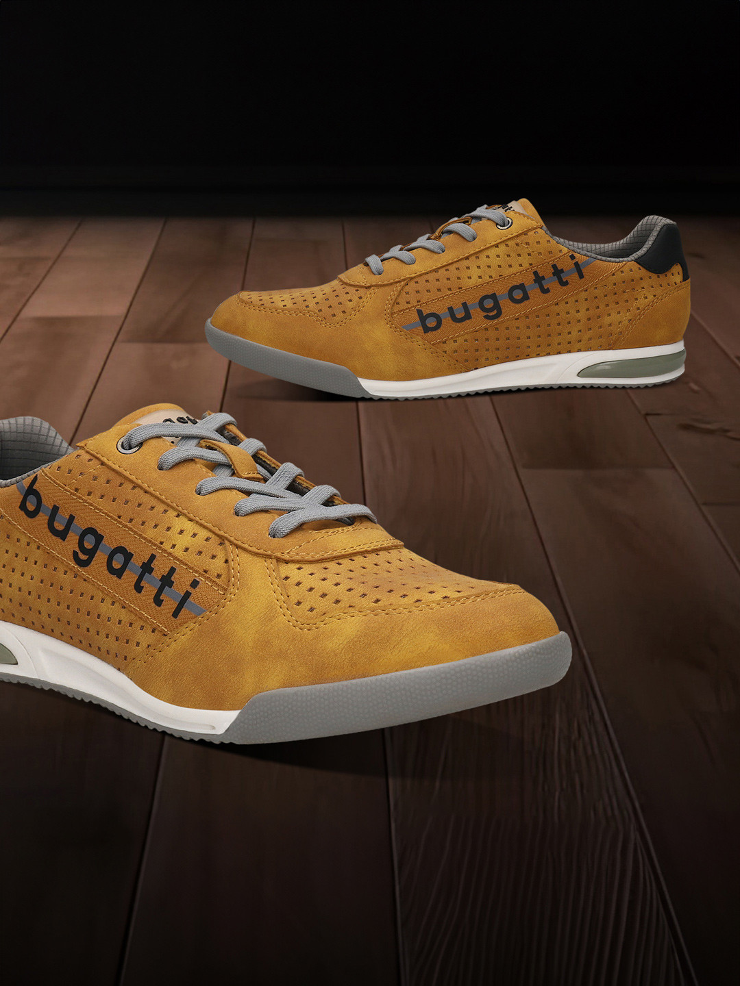 Bugatti Men Yellow Oxfords