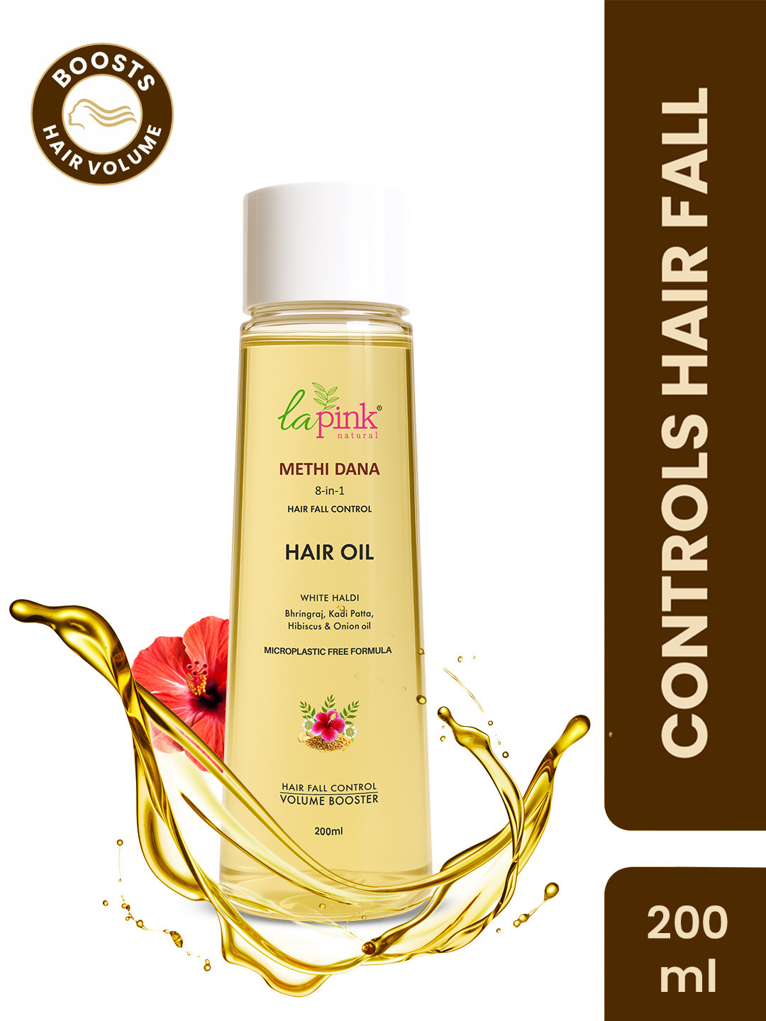 La Pink 8-In-1 Methi Dana Hair Oil With Bhringraj & Onion - 200 ml