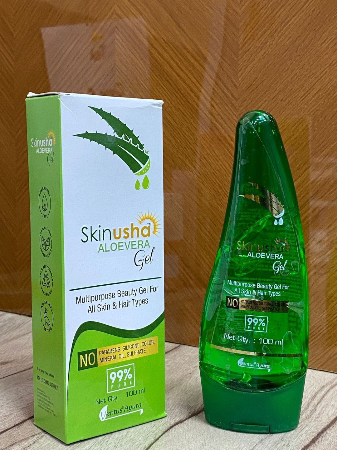 skinusha Aloevera Gel For Skin & Hair - 100 ml