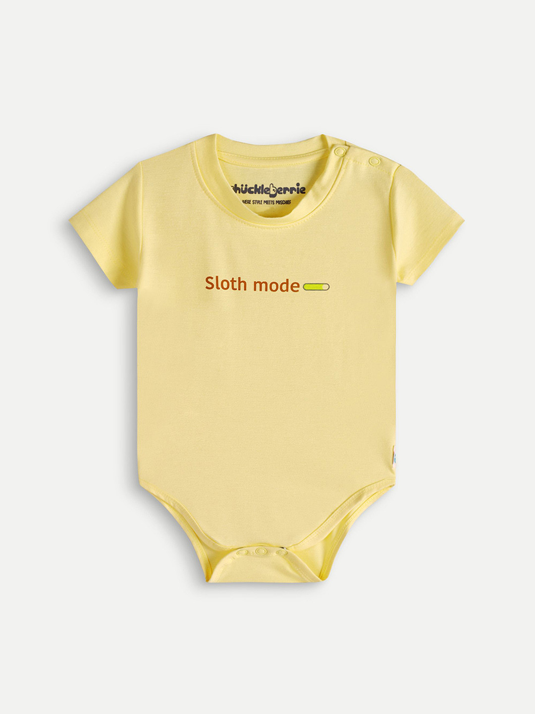 Chuckleberrie Kids Sloth Mode Printed Cotton Bodysuit