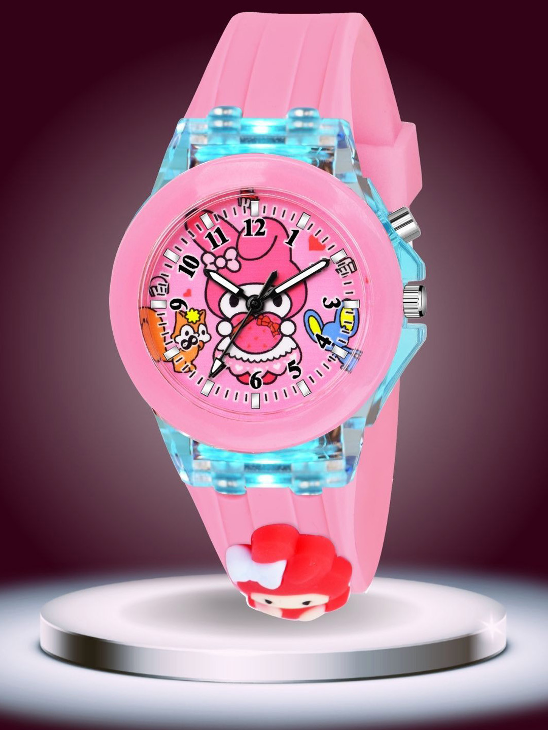 PAPIO Kids Printed Dial & Straps Analogue Watch KD-043 PINK MELODY