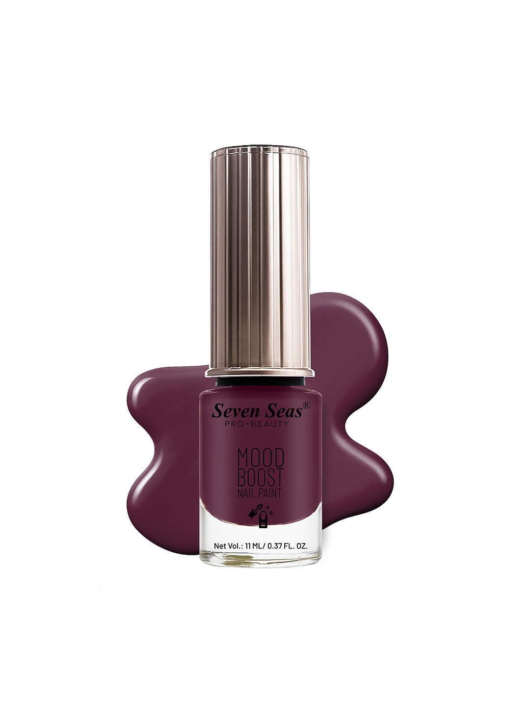 Seven Seas Mood Boost Long Lasting & Chip Resistant Nail Paint - 11 ml - Mauve 56