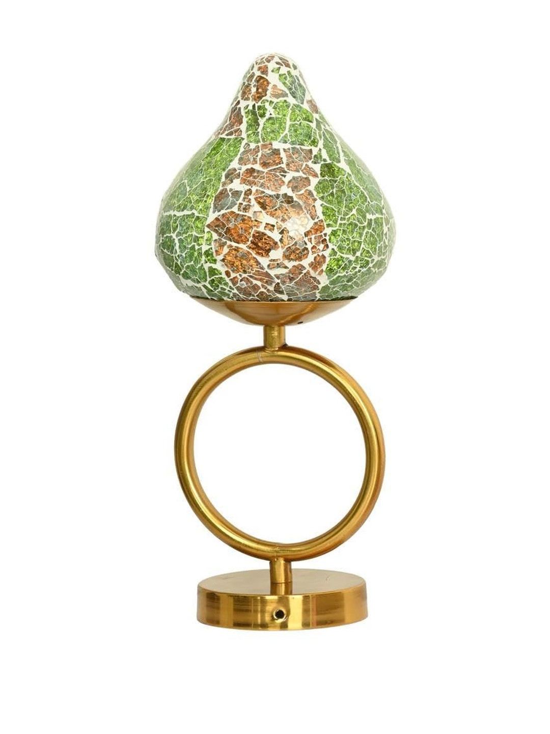 1ST TIME Green Glass Abstract Shaped Energy Efficient Table Lamps