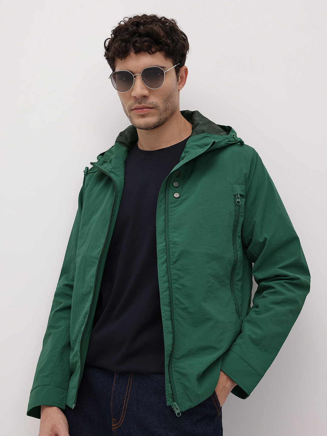 The Roadster Life Co. Hooded Tailored Jacket With Rivets