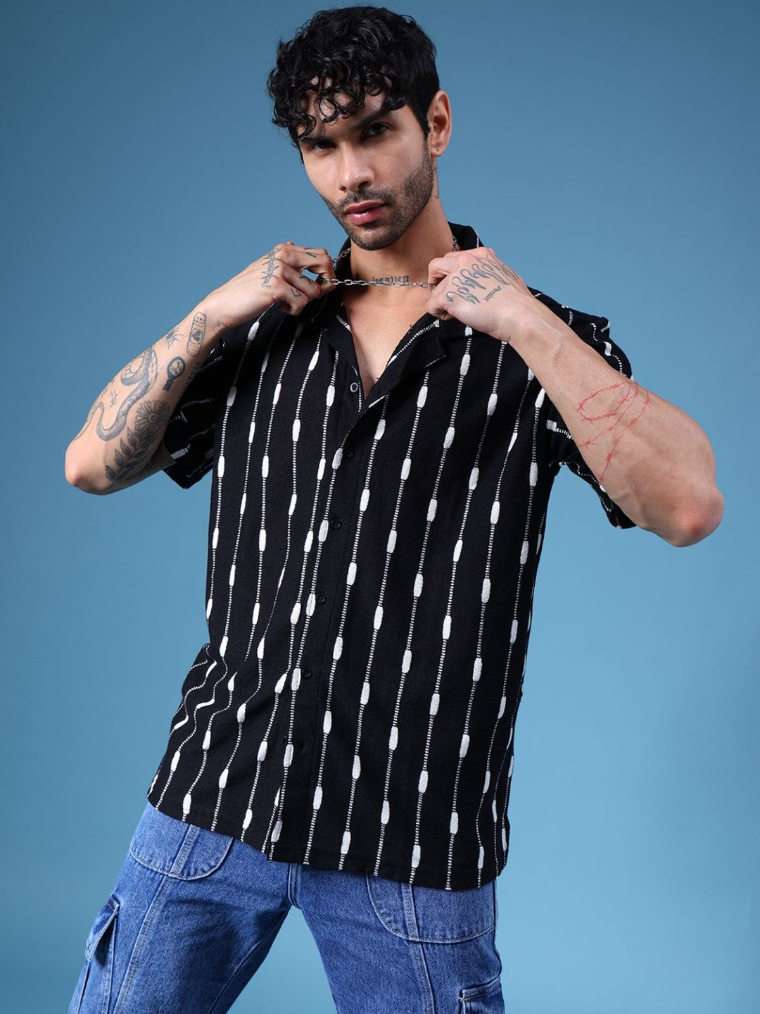 LIMEROAD Men Cuban Collar Regular Fit Shirt