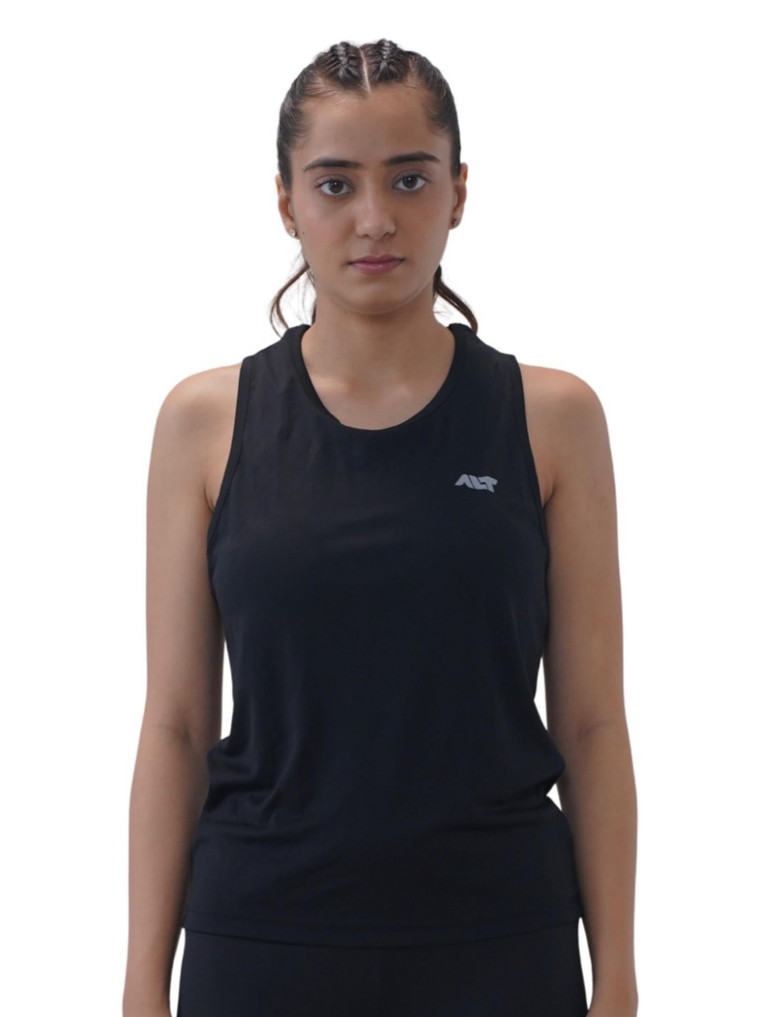 ALT THEALTCULTURE Women Solid Round Neck Gym T-shirt