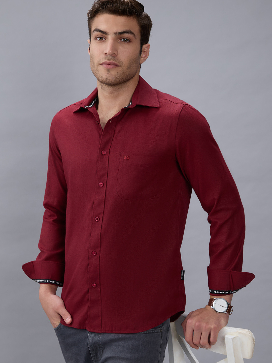 Kenneth Cole Slim Fit Long Sleeves Shirt