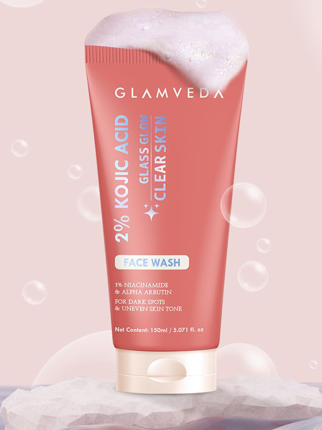 GLAMVEDA 2% Kojic Acid Face Wash With 1% Niacinamide For Dark Spots - 150 ml