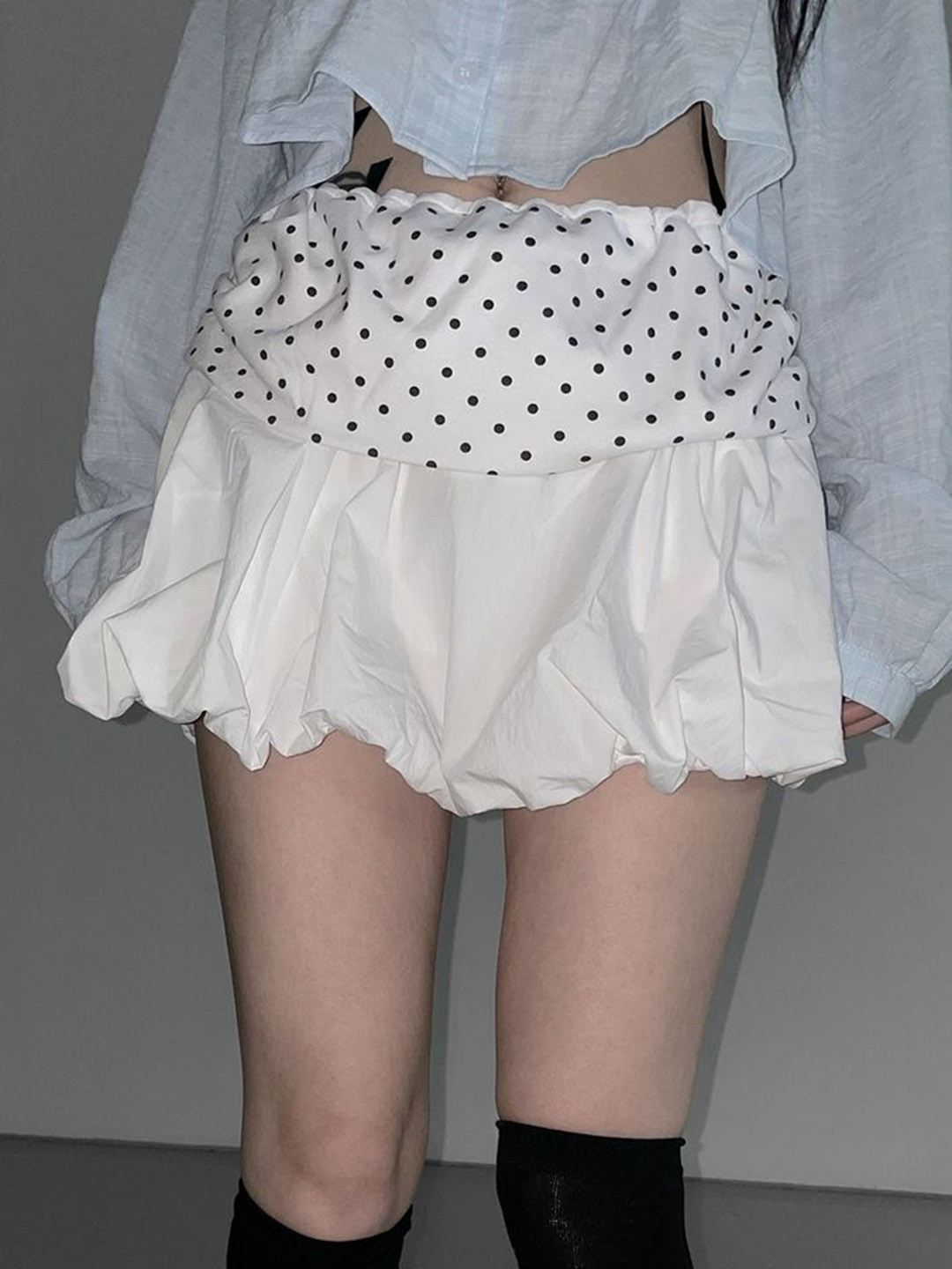 LULU & SKY Women Polka Dots Printed Balloon Mini Skirt