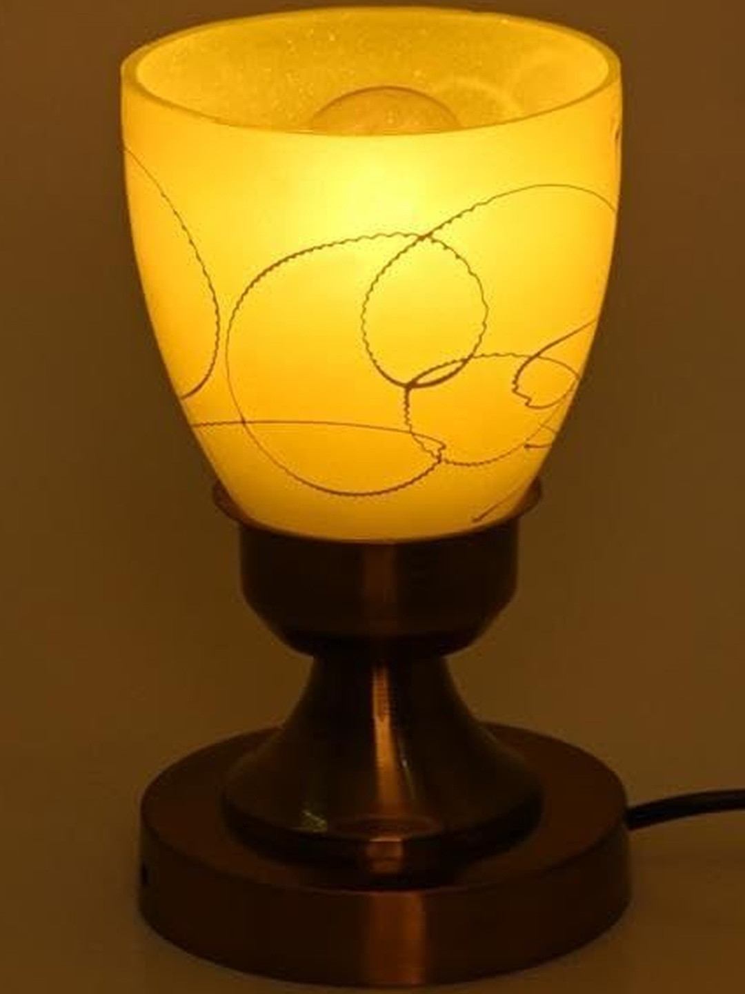 1ST TIME Purple Glass Cylinder Table Lamps