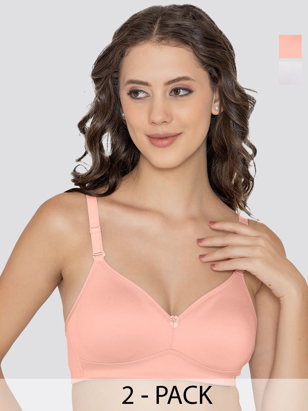 Kalyani Elvira  Pack of 2 Everyday Support Seamless Non Padded T-Shirt Bras