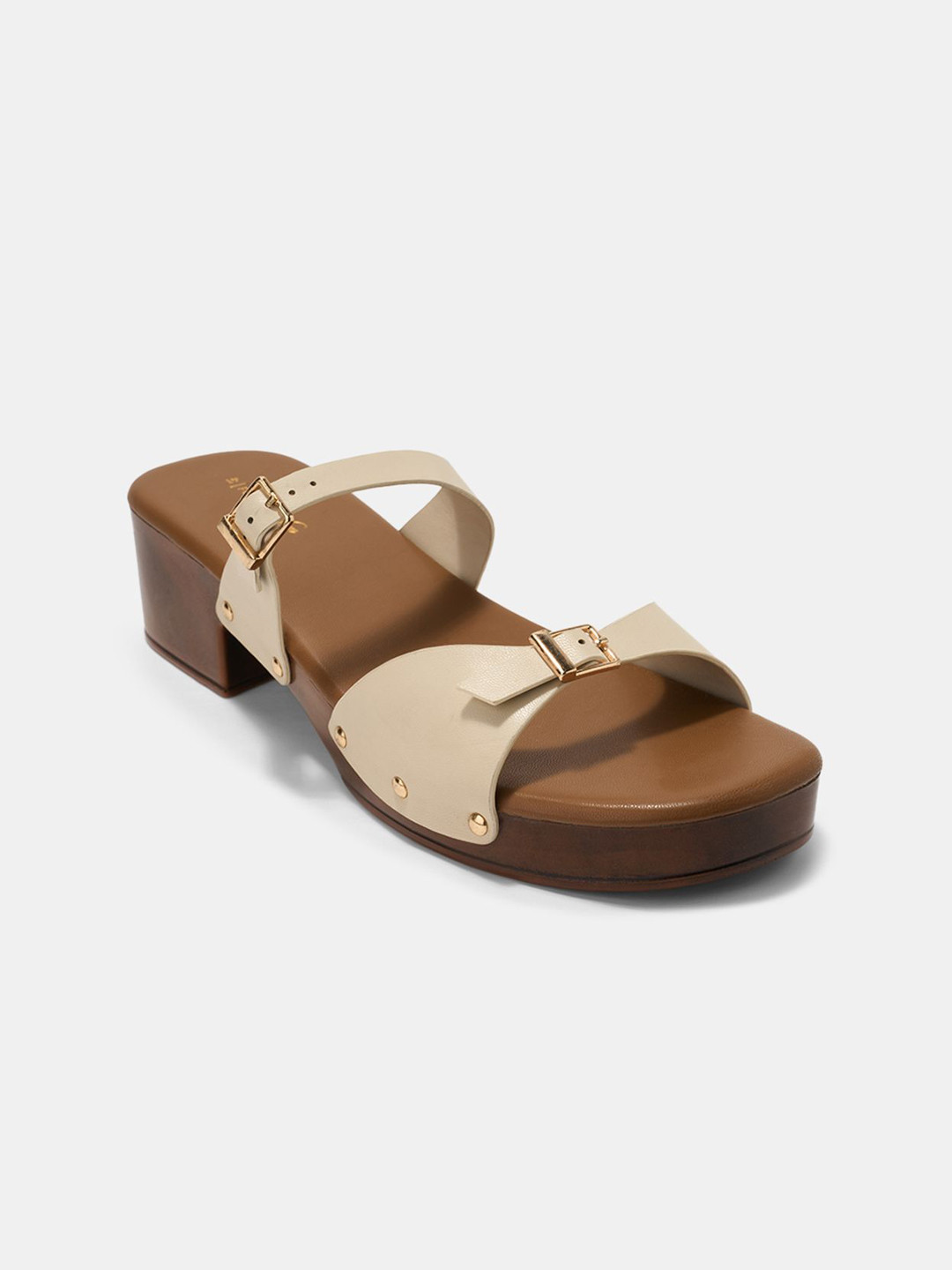 Forever Glam by Pantaloons Colourblocked PU Wedge Pumps with Buckles