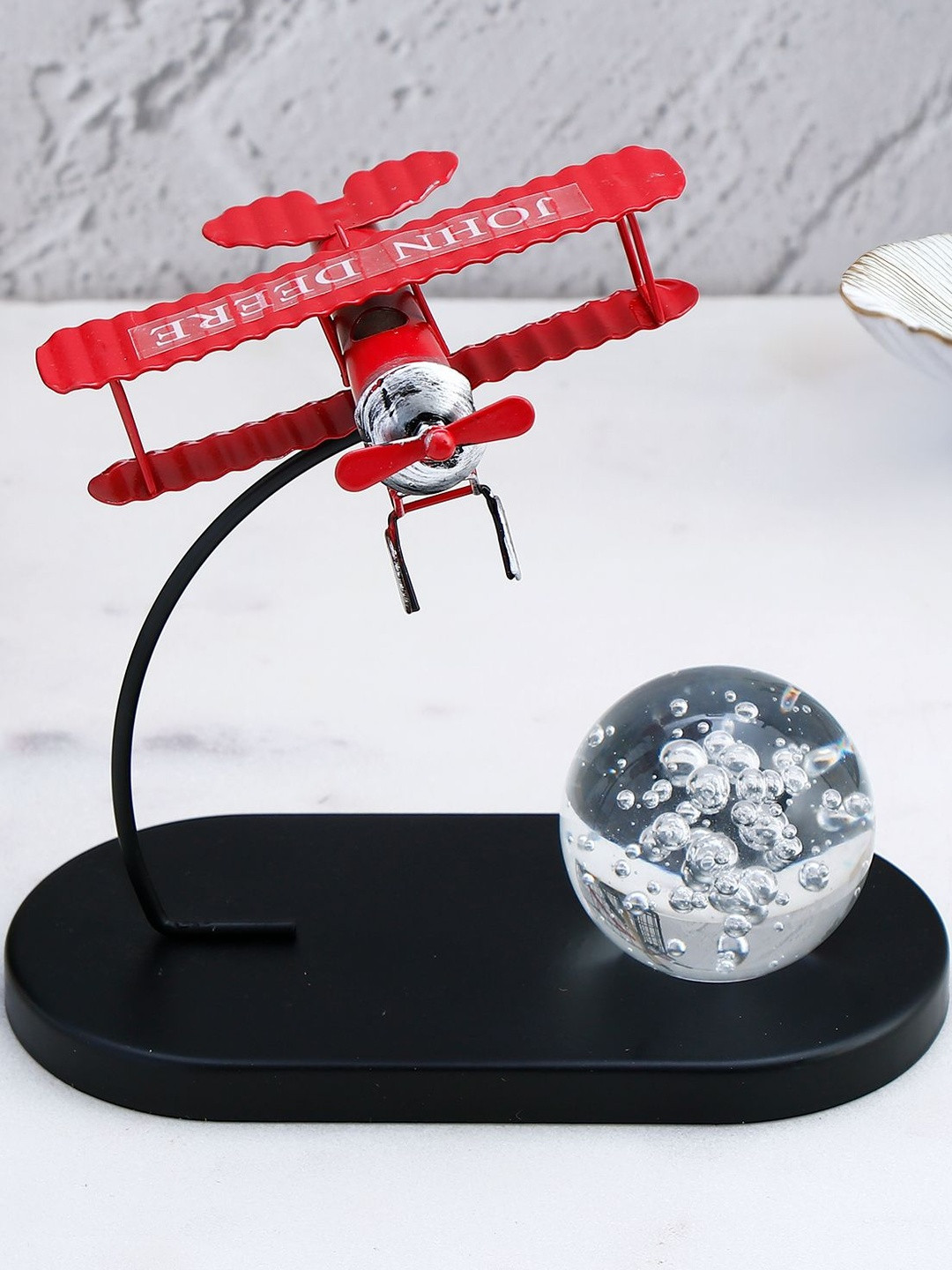 Archies Red Figurine Crystal Ball Showpiece