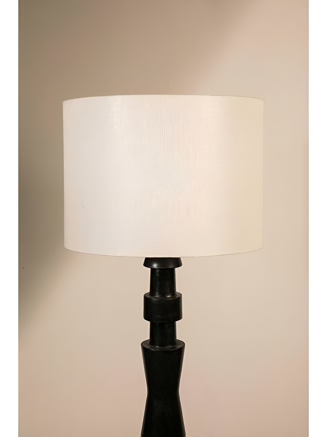 FREEDOM TREE Off White & Black Metal Drum Floor Lamps