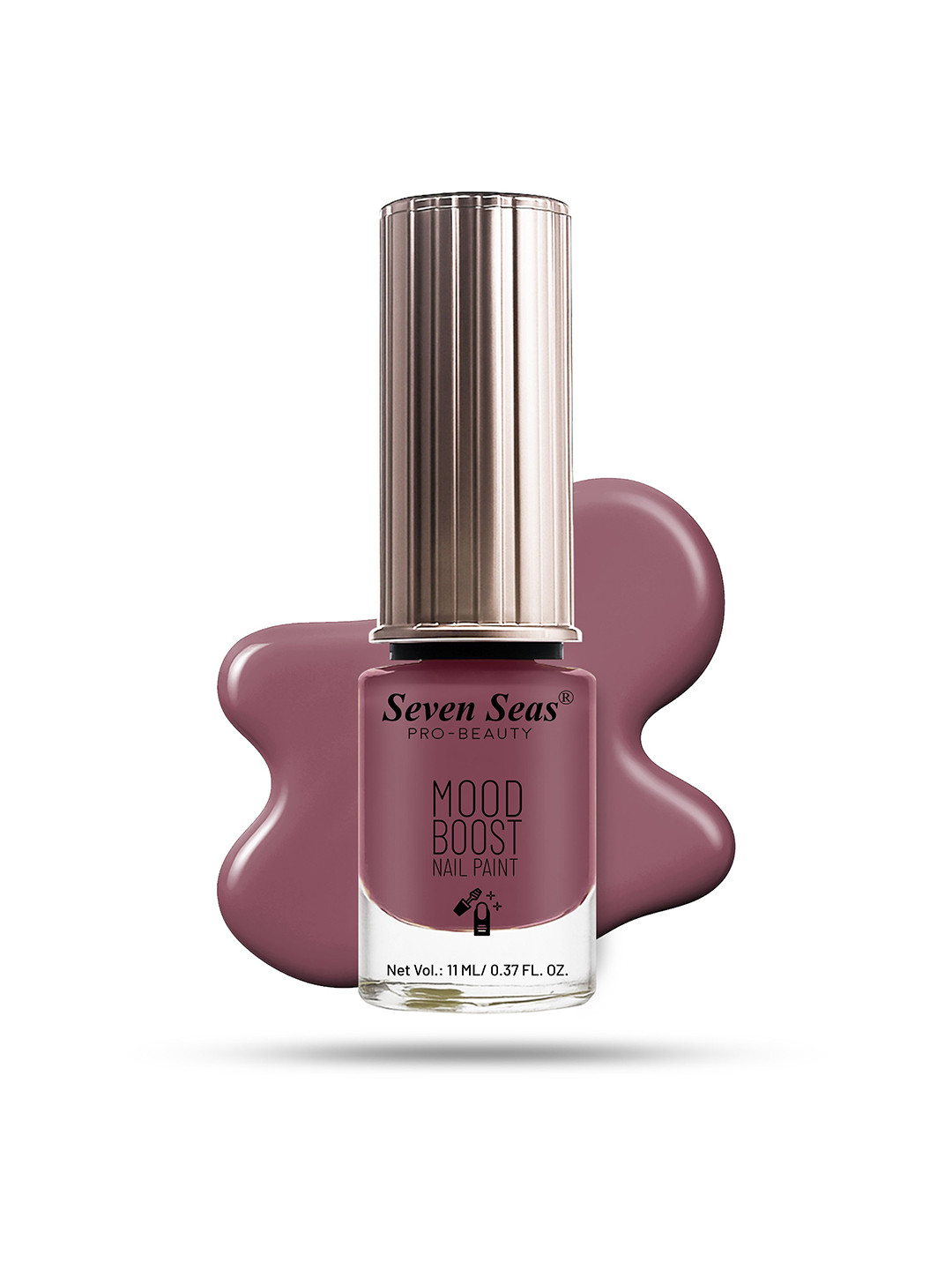 Seven Seas Mood Boost Long Lasting & Chip Resistant Nail Paint - 11 ml - Mauve Taupe 55