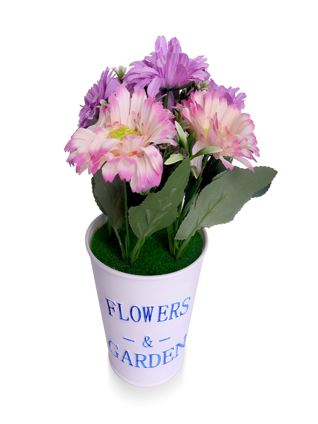 PROKART Purple & Green Blossom Artificial Flower With Pot