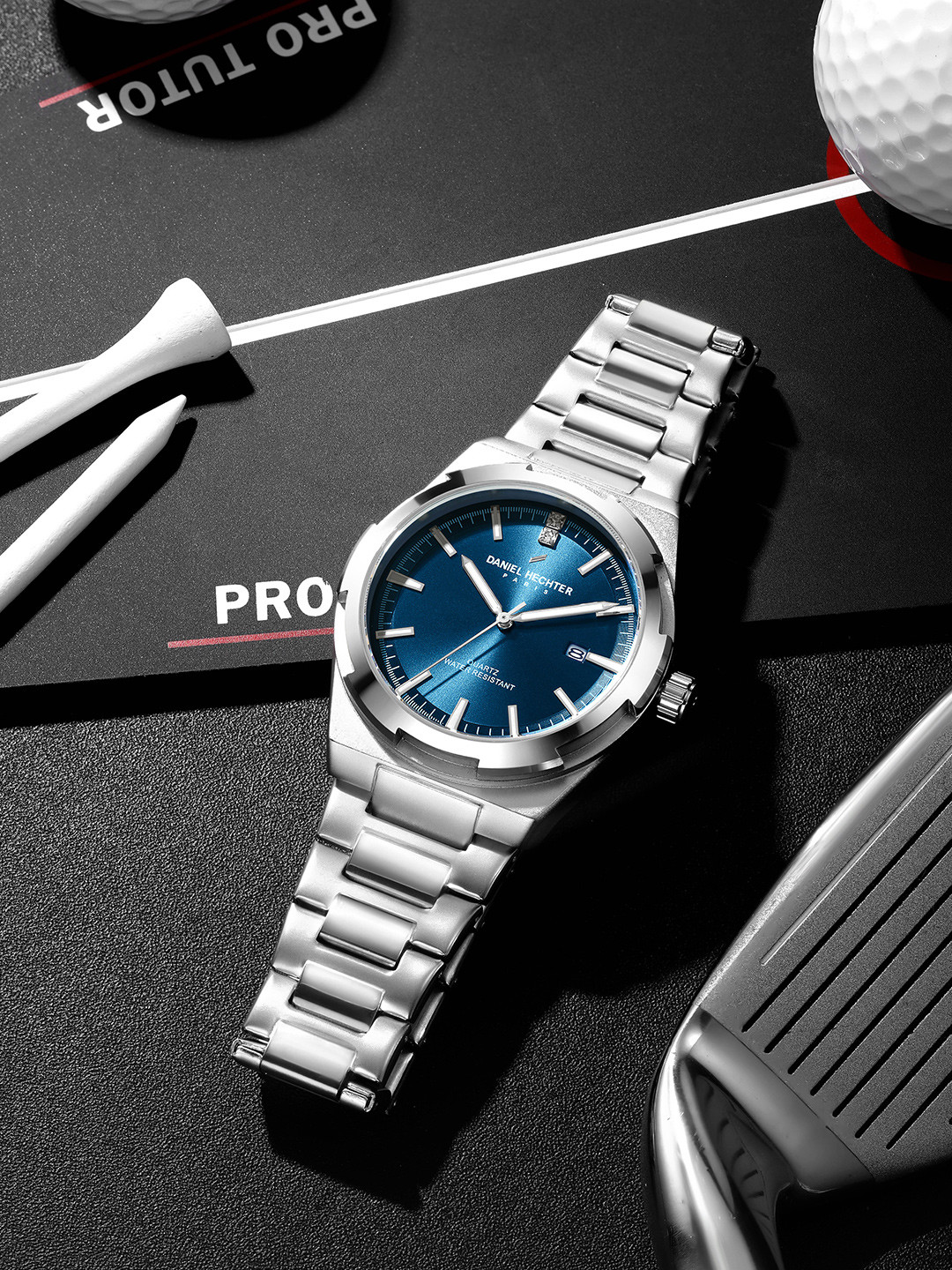 Daniel Hechter Men Stainless Steel Bracelet Style Straps Analogue Watch DHM1022-33