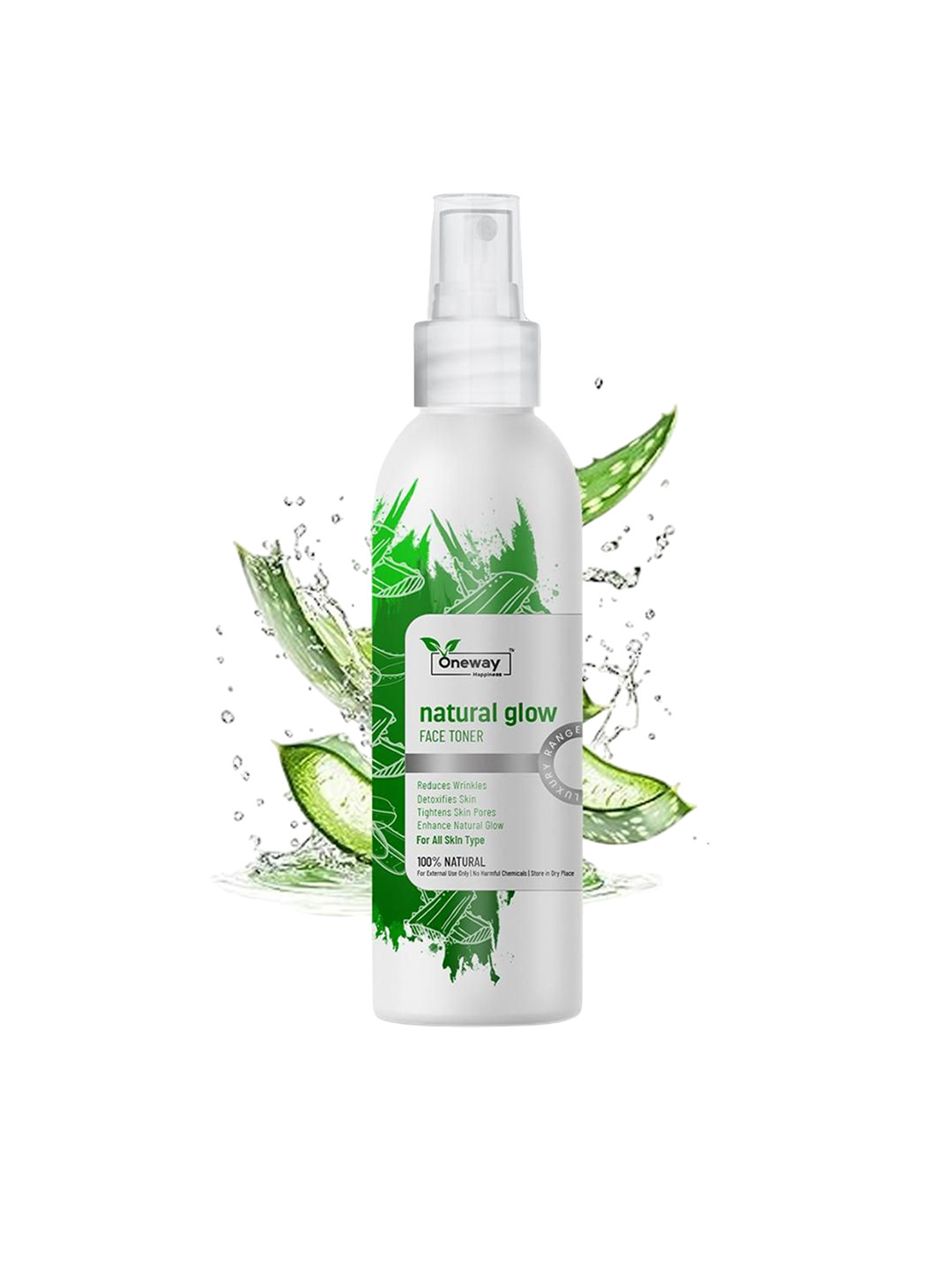 Oneway Happiness Natural Glow Toner With Aloe Vera - 100 ml