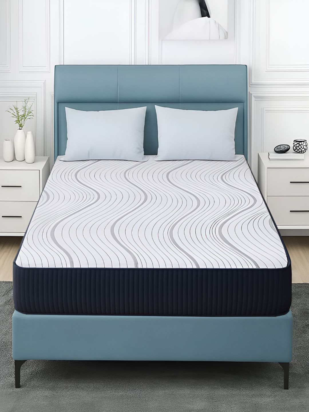 LIBRA HOMES Off White Quilted Ortho Memory Dual Comfort Dynamic Double Mattress