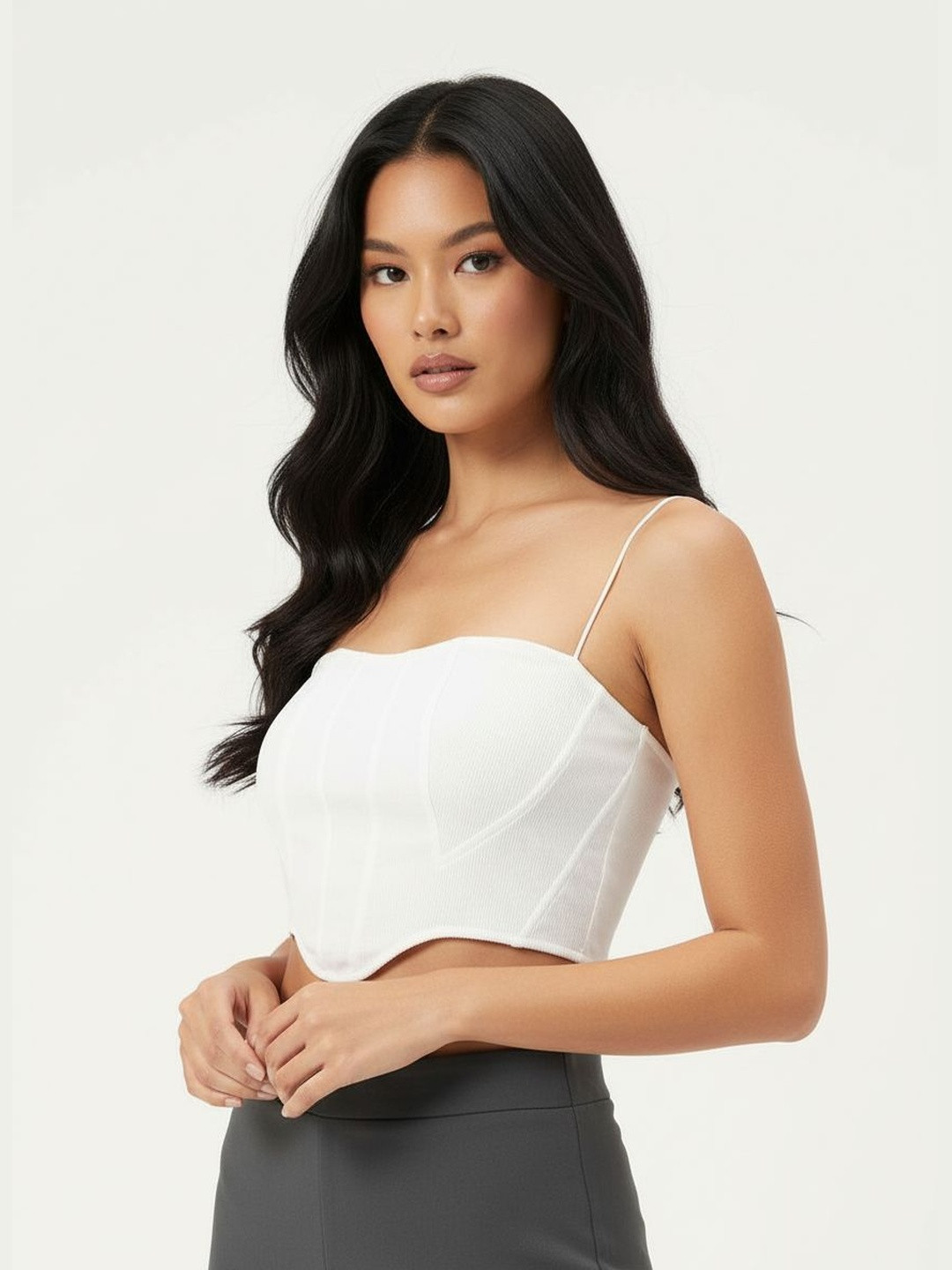 DressBerry Y2K Staple Strappy Corset Crop Top