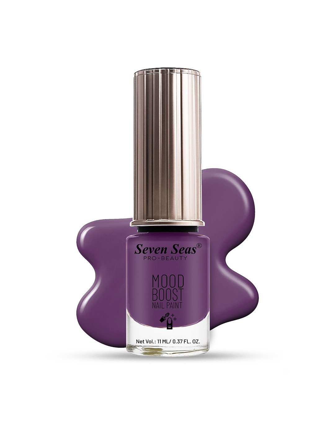 Seven Seas Mood Boost Long Lasting & Chip Resistant Nail Paint -11 ml - Purpureous 21