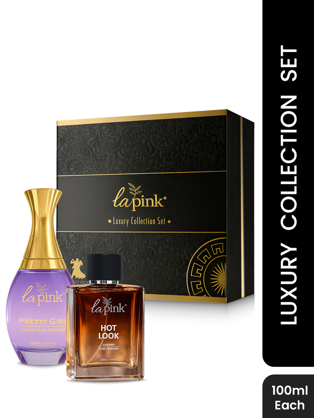 La Pink Set Of 2 Hot Look & Pretty Girl Long Lasting Perfume - 100 ml Each
