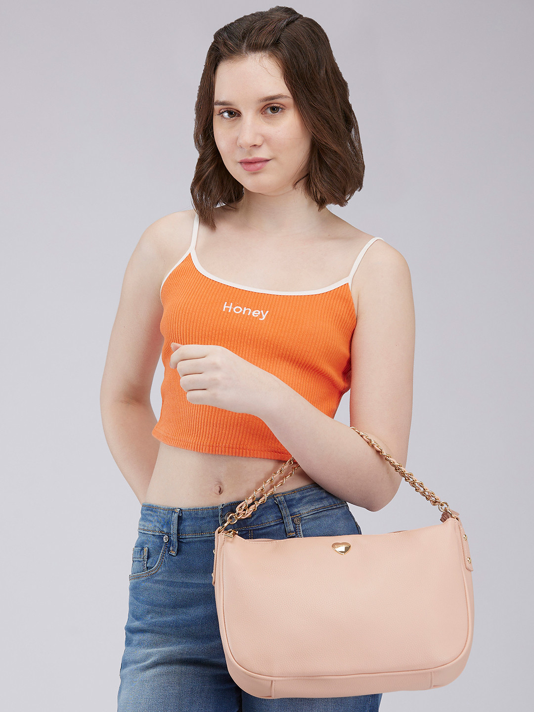 DressBerry X CAPRESE Maisie Women Blush Large Crossbody Bag