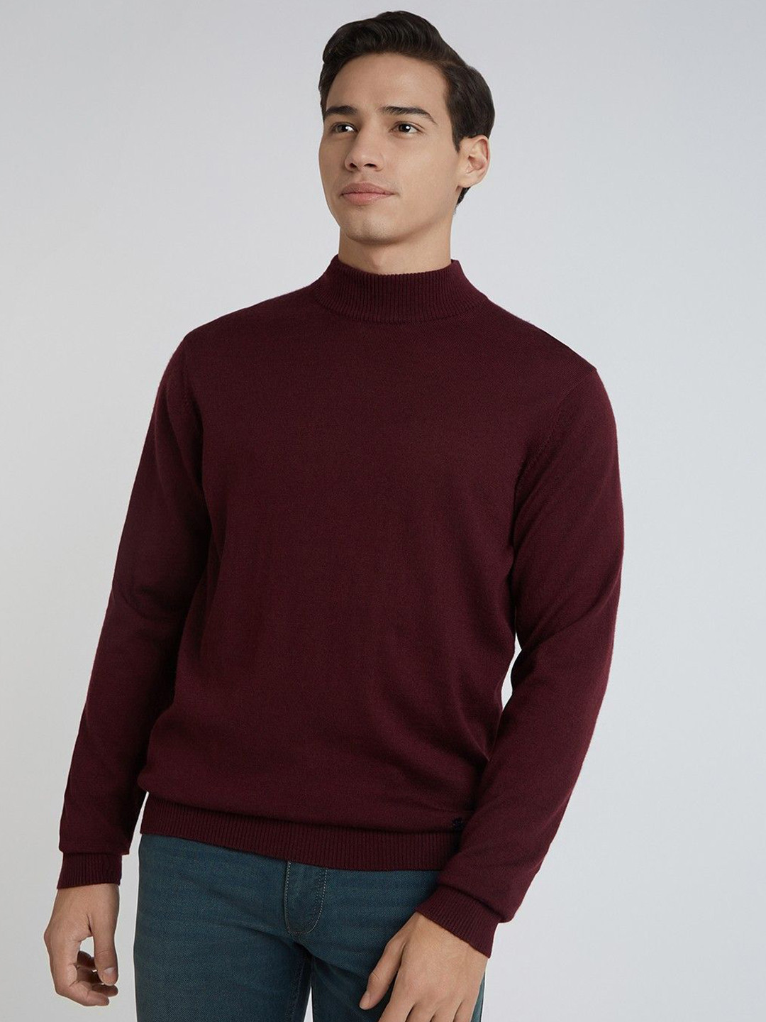 Raymond Men Contemporary Fit Long Sleeve Pullover Sweater