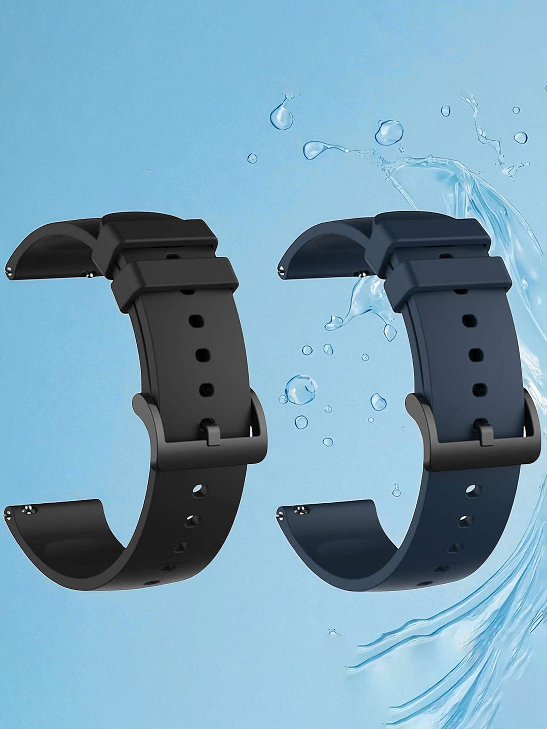 LORENZ Set Of 2 Water-Resistant Smartwatch Straps