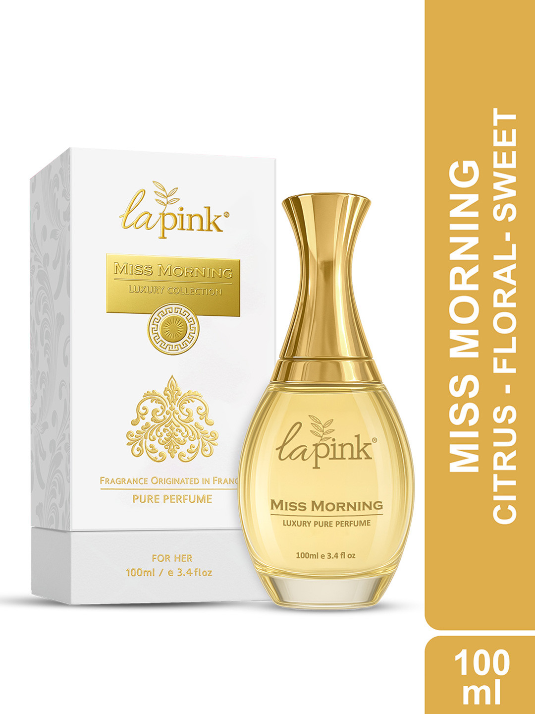 La Pink Miss Morning Women French Luxury Long Lasting Pure Perfume - 100 ml