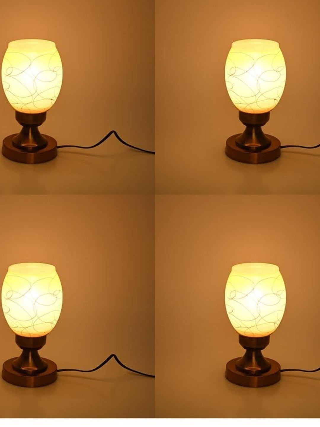 1ST TIME Cylinder Glass Table Lamps with Adjustable Cord