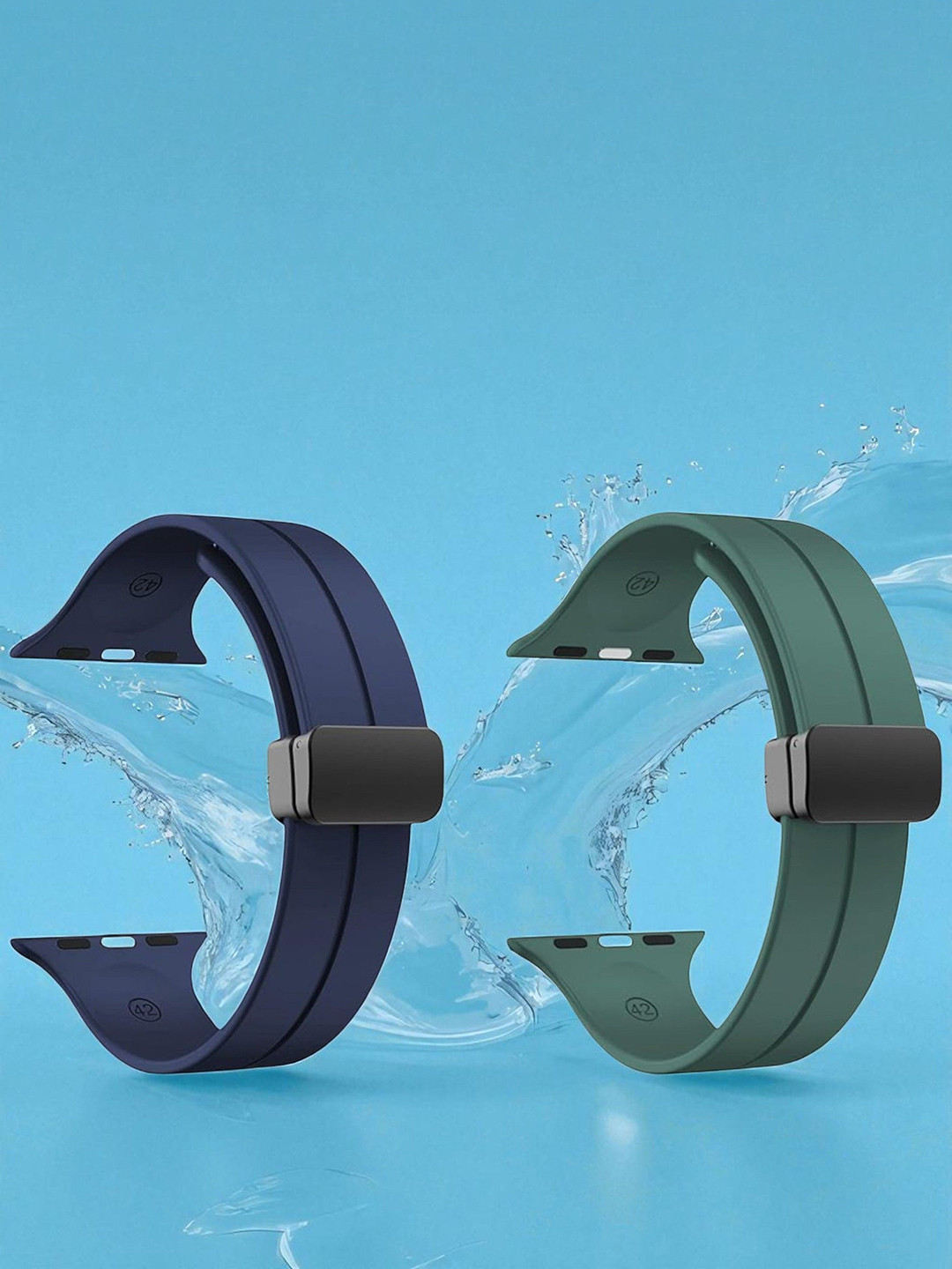 LORENZ Set Of 2 Smartwatch Straps With Buckle Lock