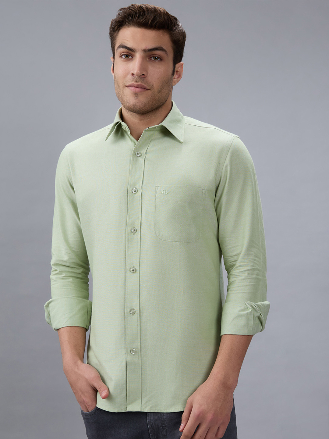 Kenneth Cole Slim Fit Long Sleeves Cotton Shirt