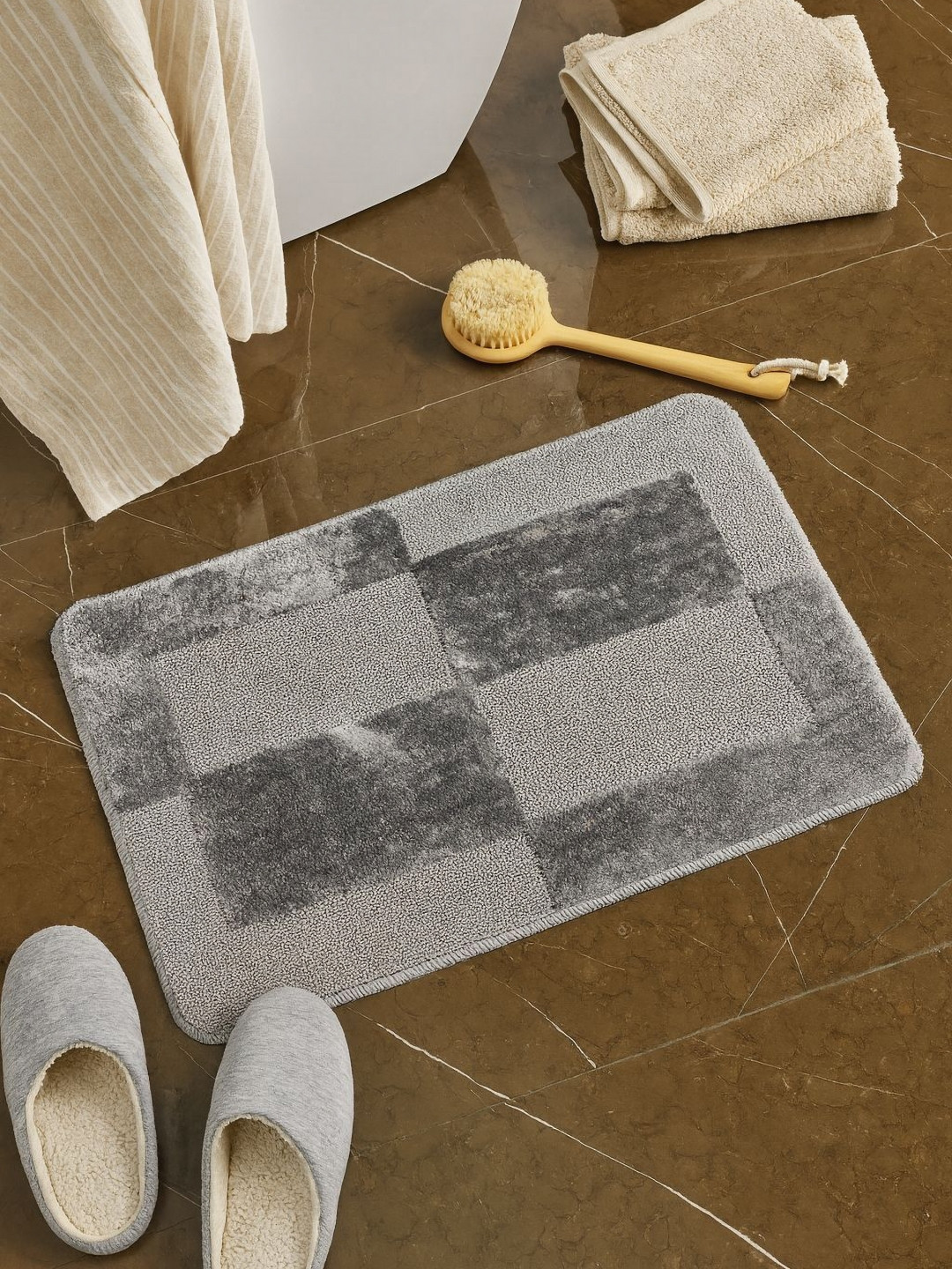 winner Grey Textured Anti-Skid Doormat