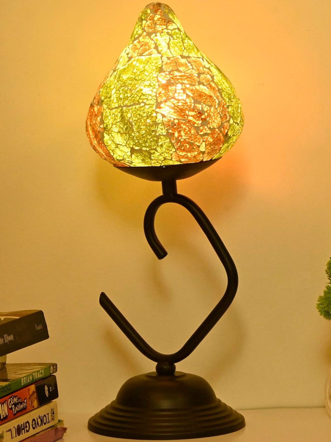 1ST TIME Stylish Table Yellow Abstract Shaped Energy Efficient Table Lamps