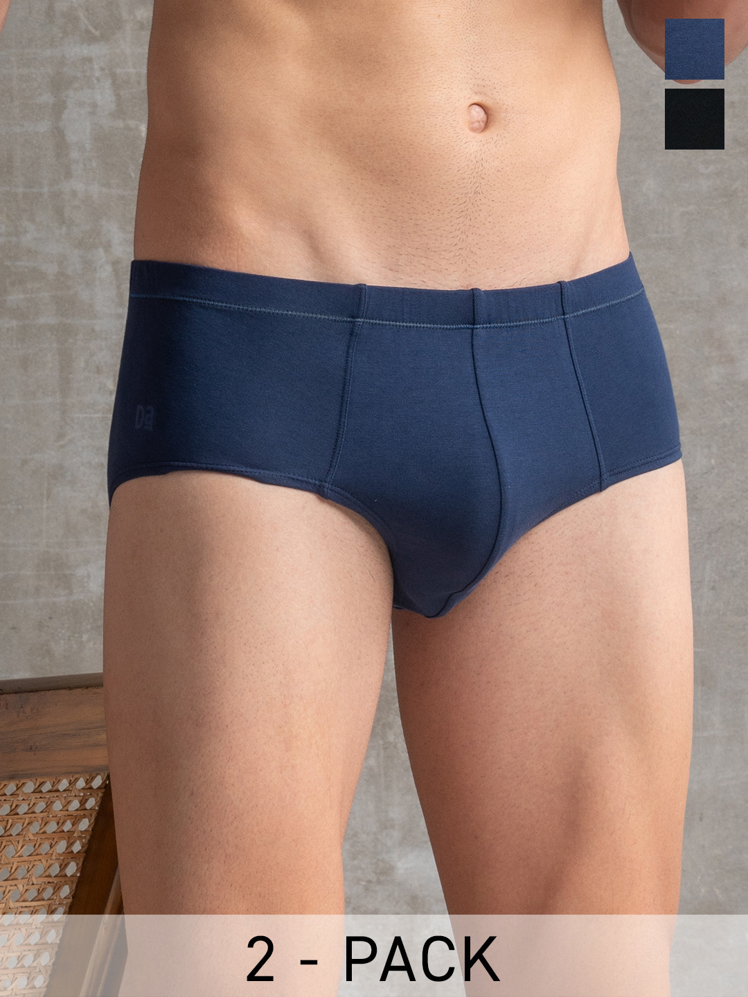 DAMENSCH Pack Of 2 Feel-Mint Classic Basic Briefs BR1063-MX1852