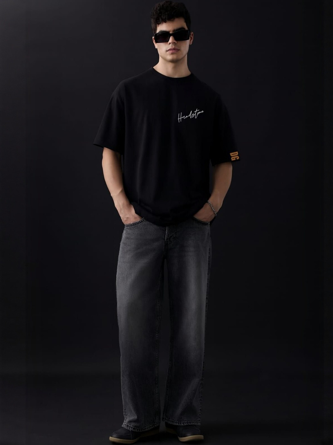 DAMN GUD DG Men Typography Printed Round Neck Cotton T-shirt