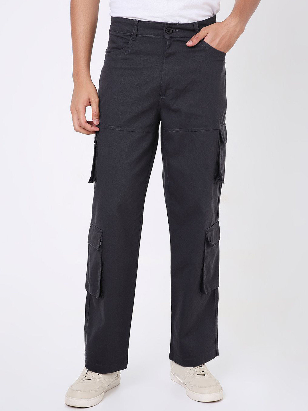 Blnk Men Relaxed Fit Classic 8-Pocket Utility Cargo Trouser