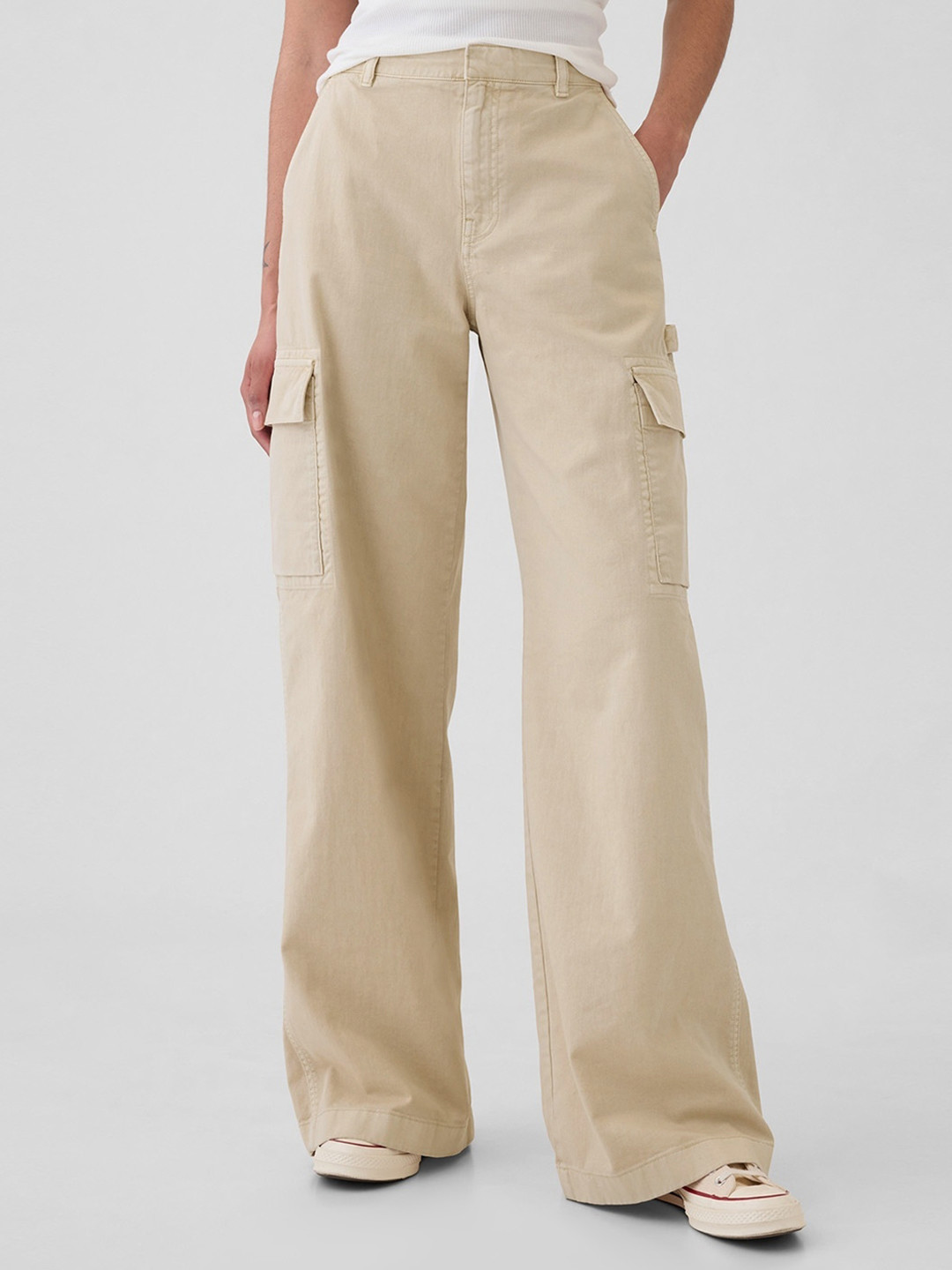 GAP Women Pure Cotton Denim Cargos