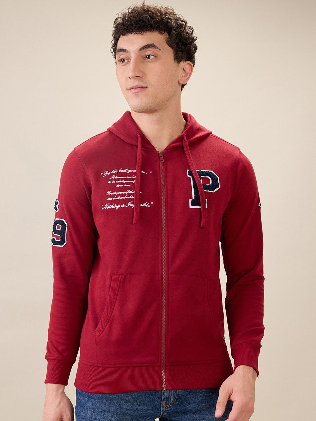 Parx Men Printed Hooded Sweatshirt