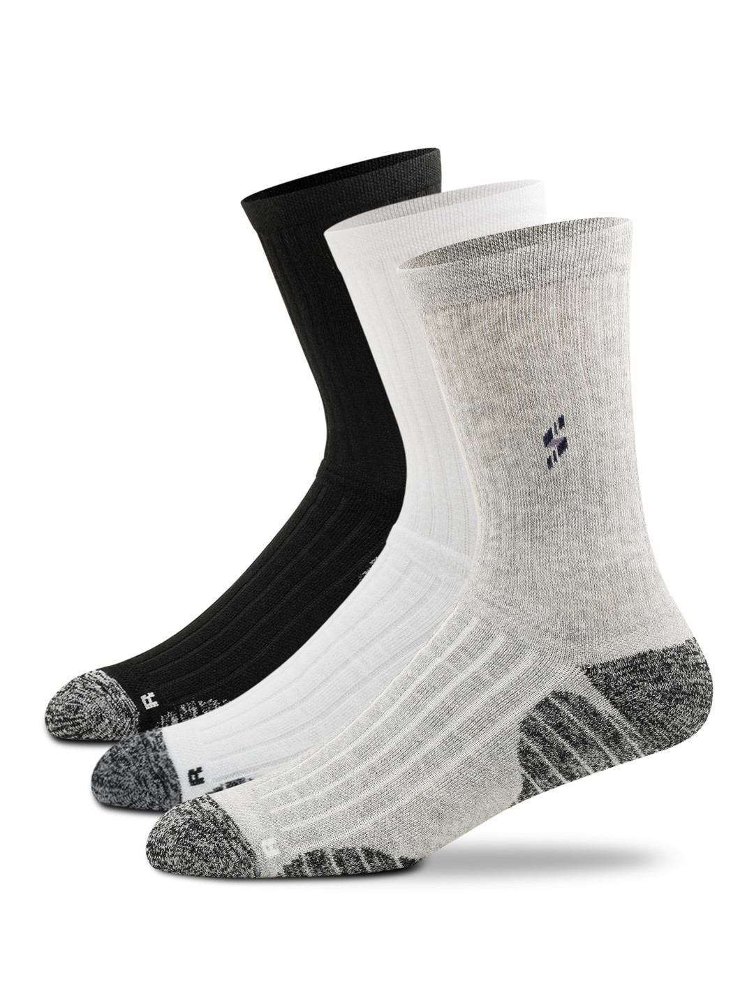 Supersox Men Pack Of 3 Calf-Length Compression Cushion Socks