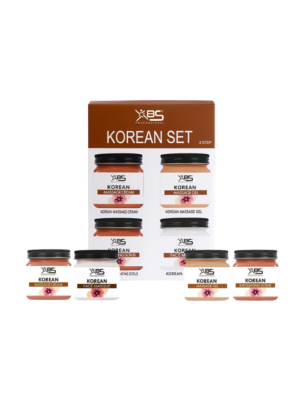 XBS 4 Steps Korean Glass Skin Rice Water Facial Kit For Hydration - 380 ml Each