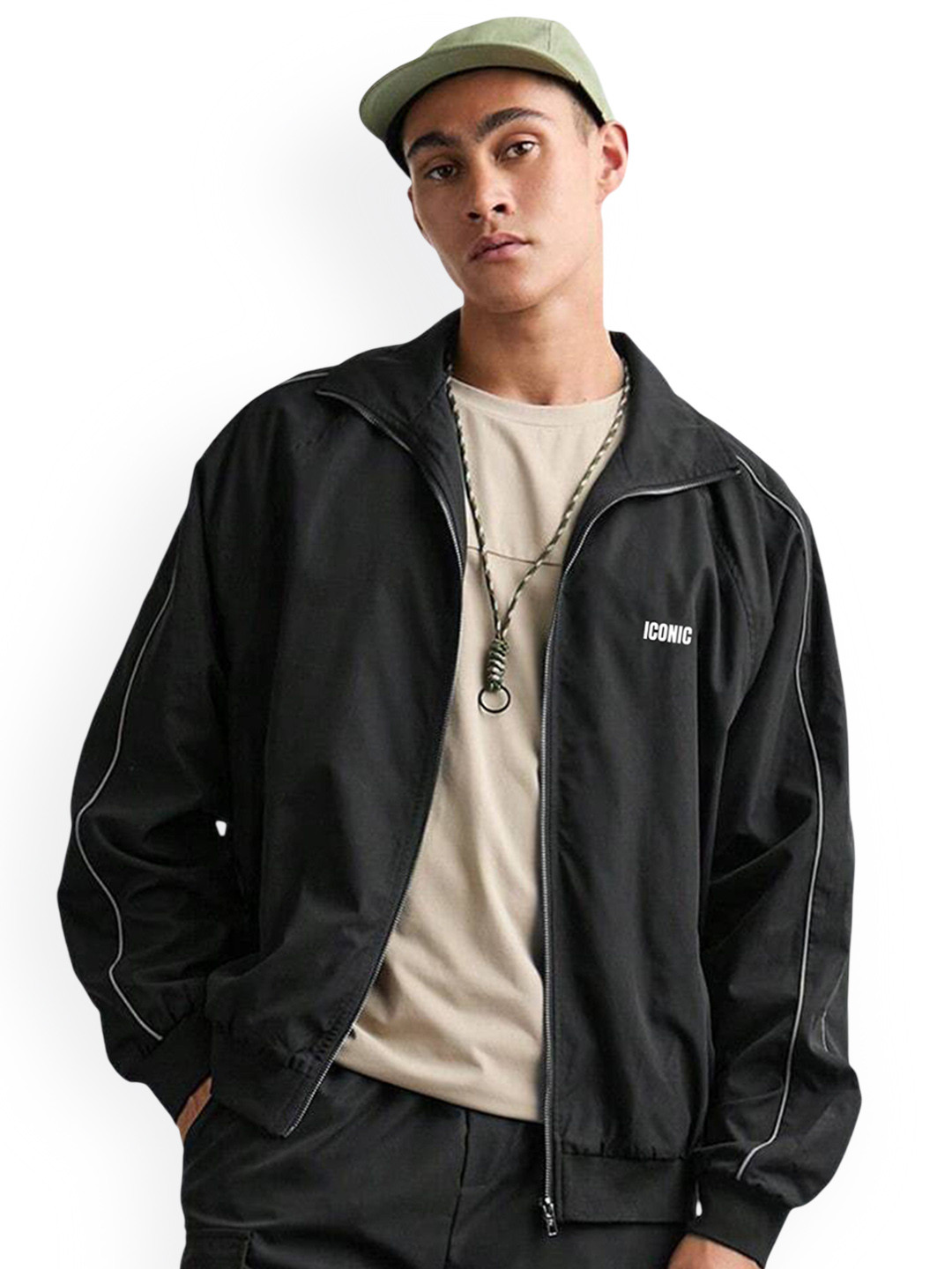 FTX Men Iconic Typography Sporty Jacket