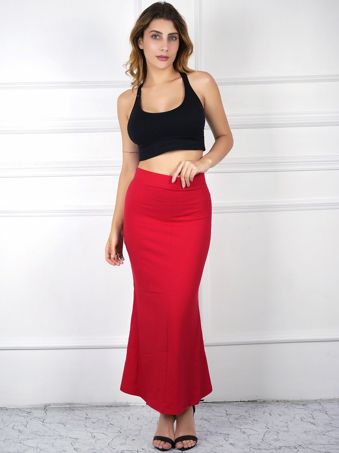 Kilvis Womens Saree Solid Stretchable & Mermaid Fit Shapewear