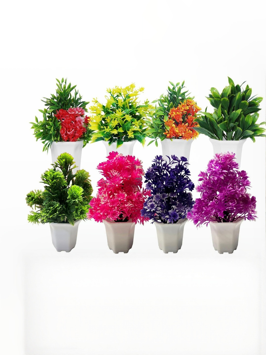 Dekorly Plastic  Artificial Flowers & Plants With Pot