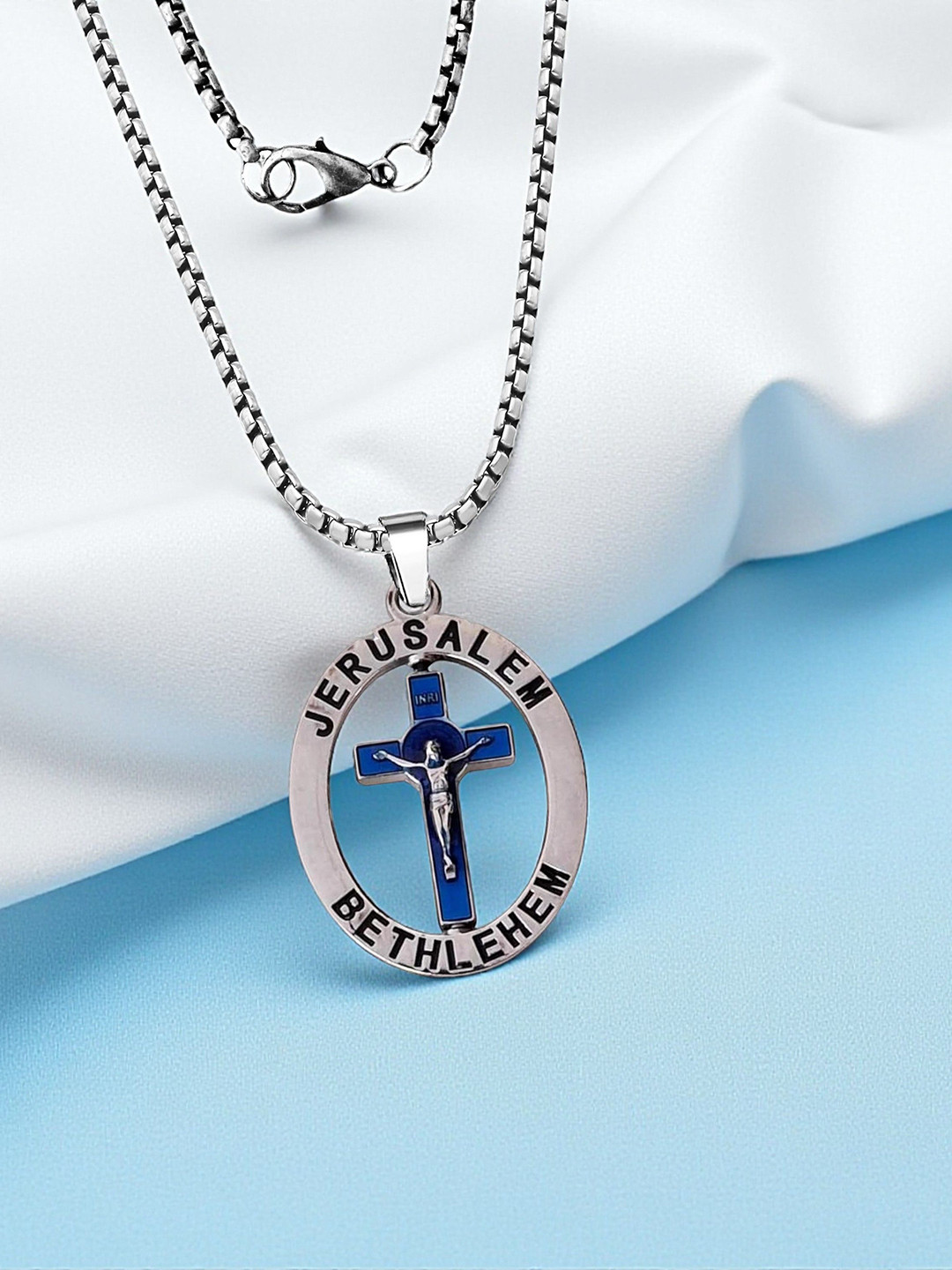 THE MEN GIFT  Jerusalem Bethlehem Ganesha Shaped Pendant With Chain