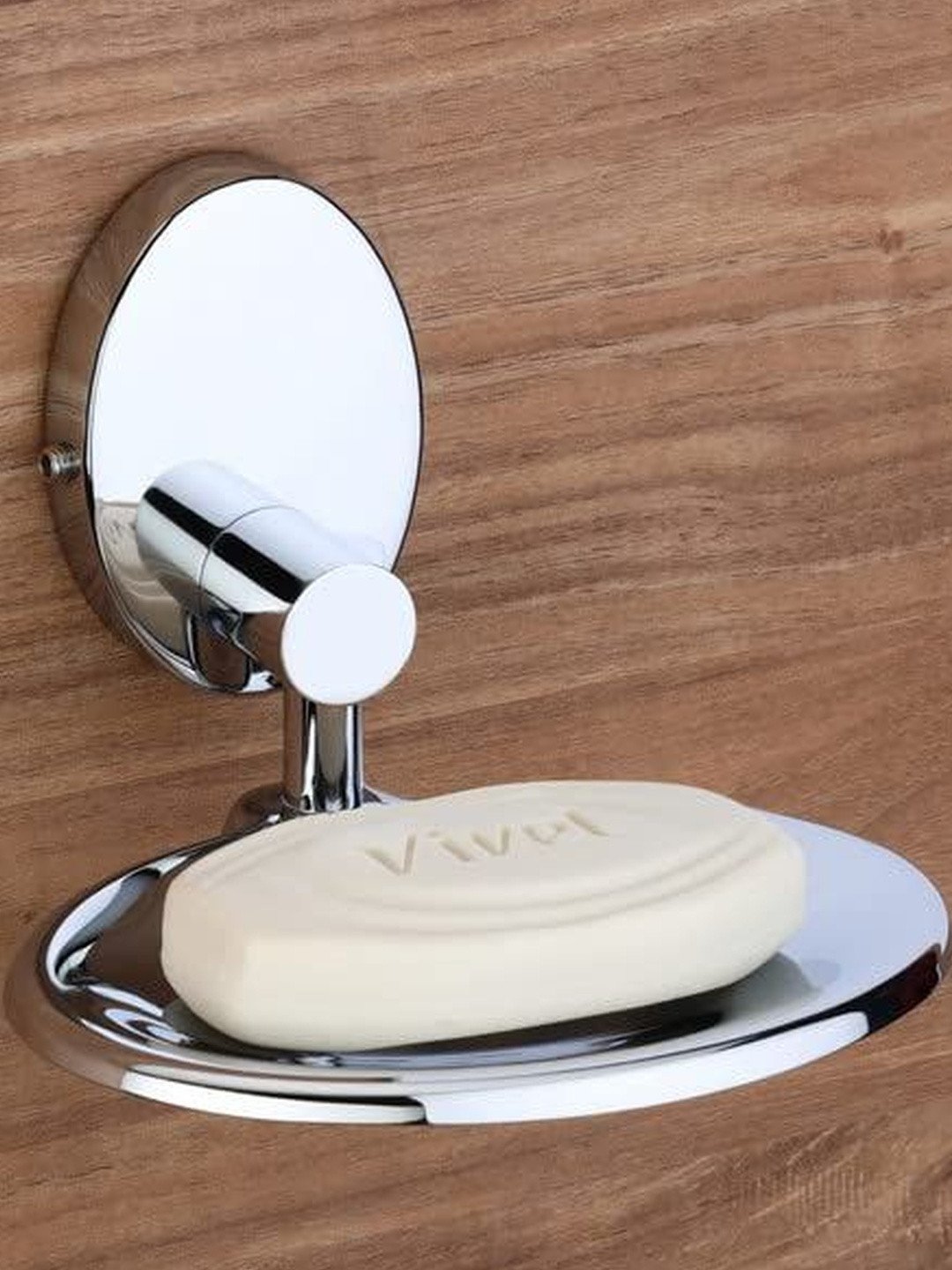 GLOXY Silver-Toned Solid Stainless Steel Soap Dish Holder