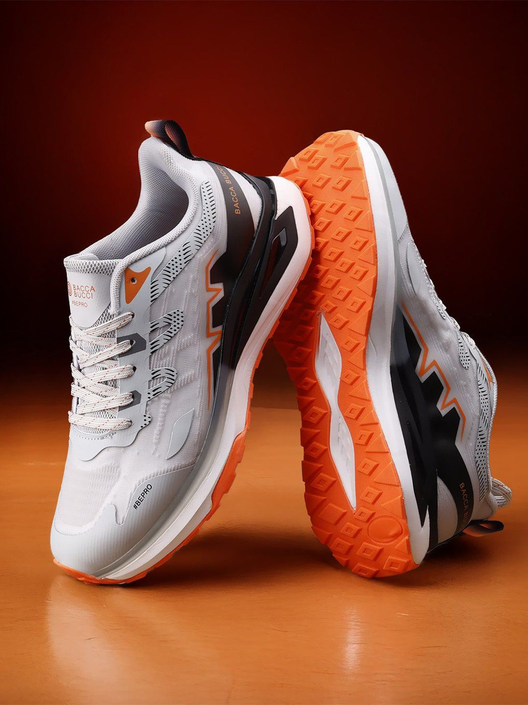 bacca bucci Men Mesh Lace-Ups Training or Gym Running Shoes