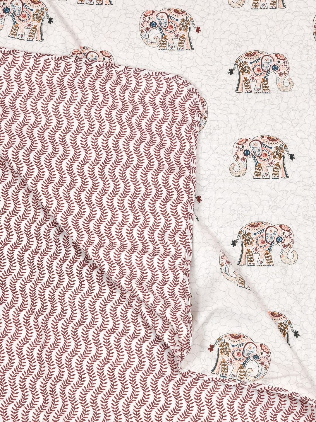 DecorativeDreams Pink & Off White Printed Cotton Summer 150 GSM Single Bed Blanket