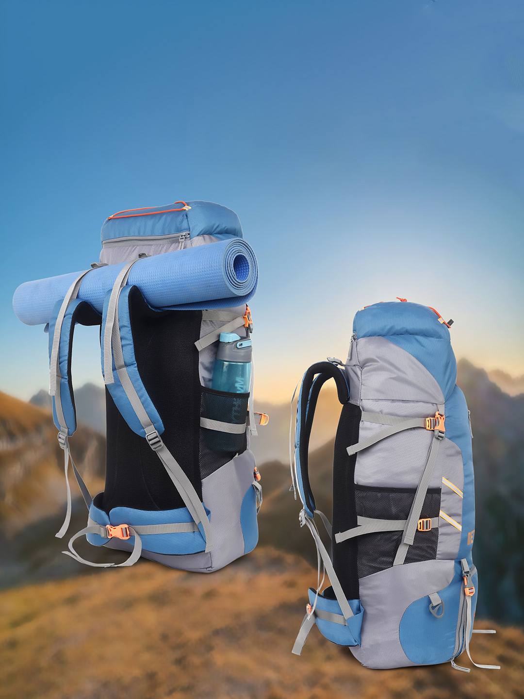 Metronaut Colourblocked Waterproof Large Rucksack With Rain Cover Trekking Bag